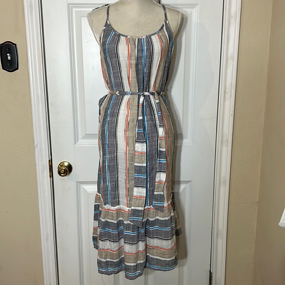Multicolor Adjustable Strap Dress
